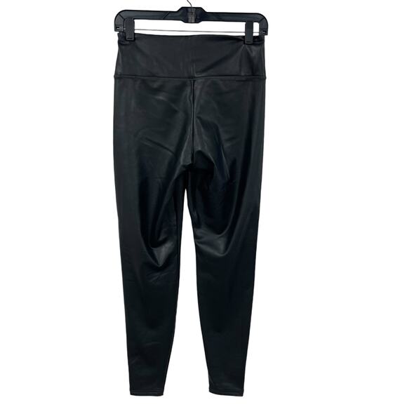 Athleta All Over Gleam Faux Leather Black Pull On High Rise Leggings Small - Picture 7 of 8